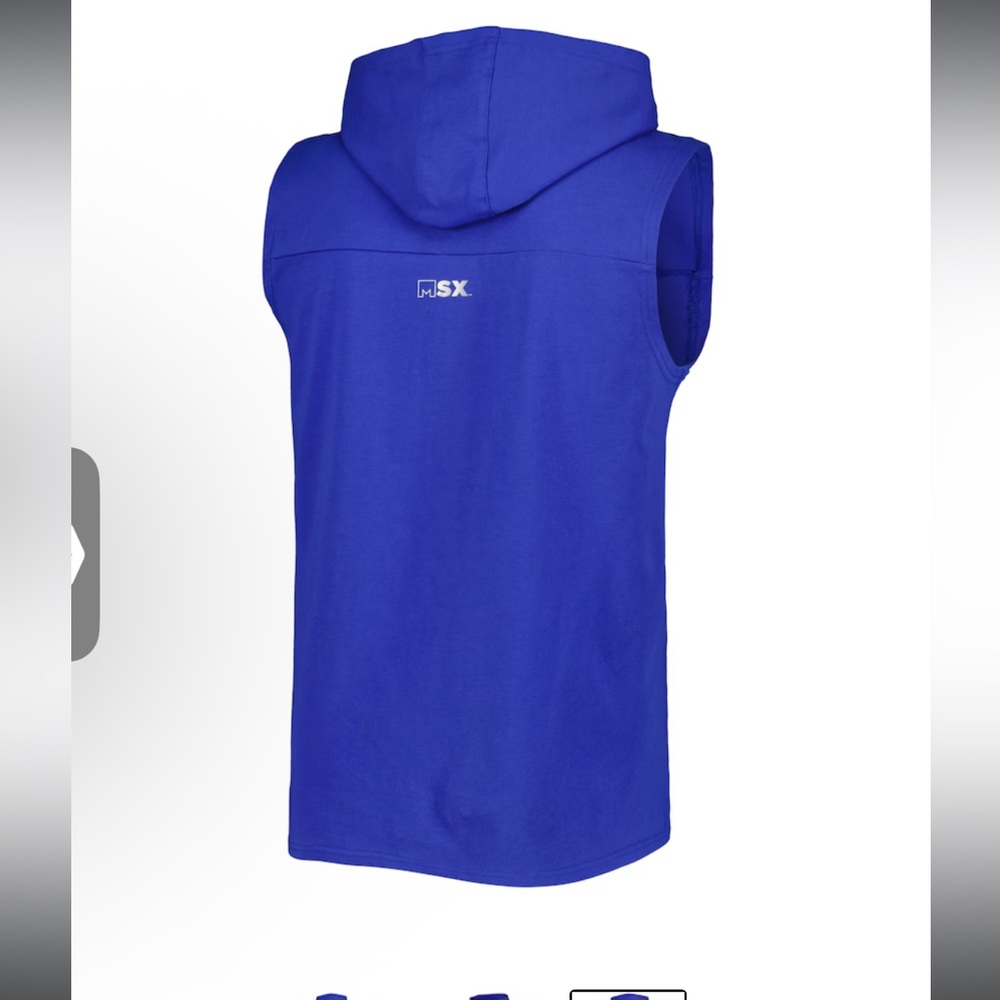 MSX by Michael Strahan Buffalo Bills Royal Relay Sleeveless Pullover Hoodie - Picture 3 of 3